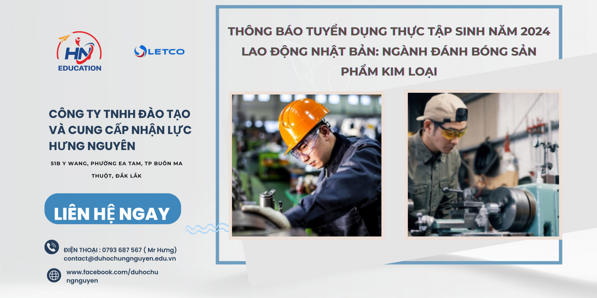 Lao động Nhật Bản: Ngành Đánh bóng sản phẩm kim loại