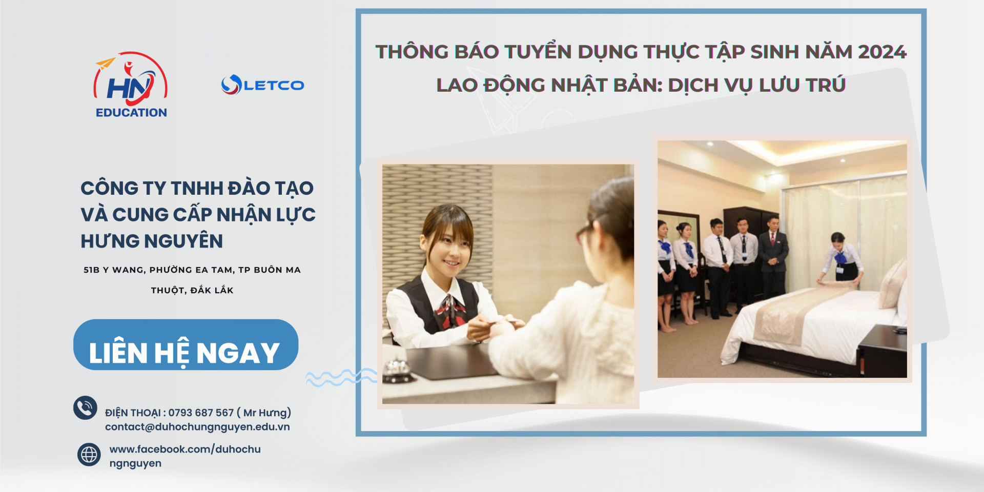 Lao động Nhật Bản: Ngành Dịch Vụ Lưu Trú