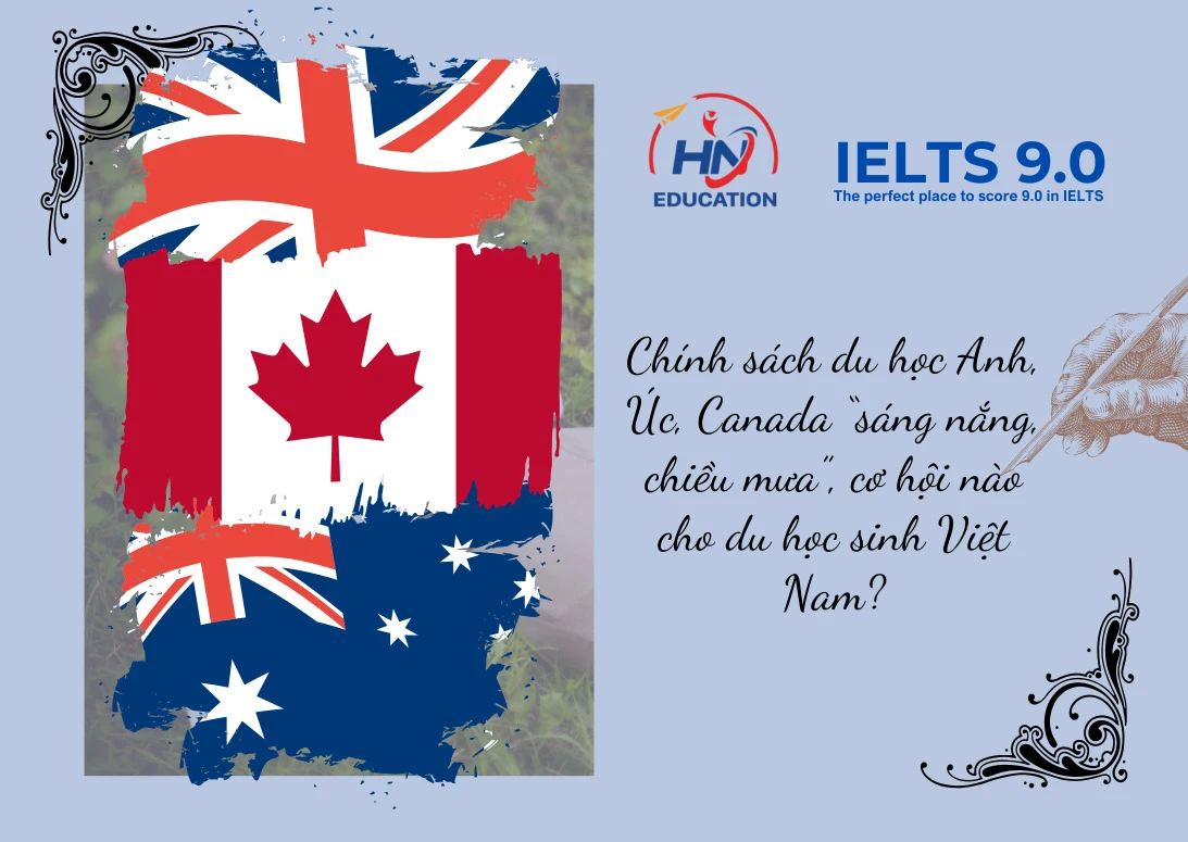Chính sách du học Anh, Úc, Canada “sáng nắng, chiều
