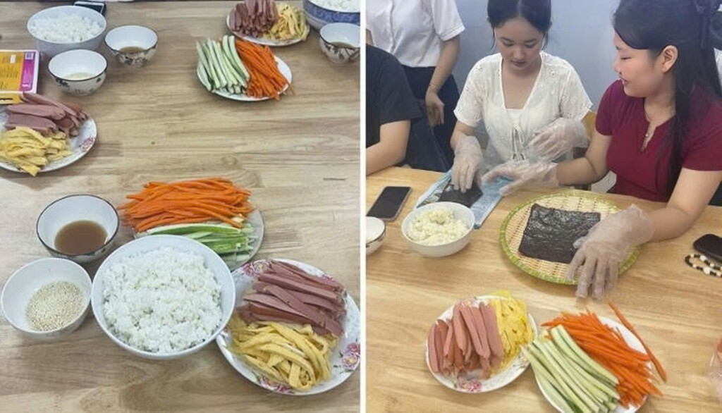Chế biến Bimbap (김밥)